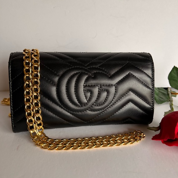 🌺GUCCI MARMOT WALLET-CROSSBODY MINI BAG 🌺 - Picture 2 of 16